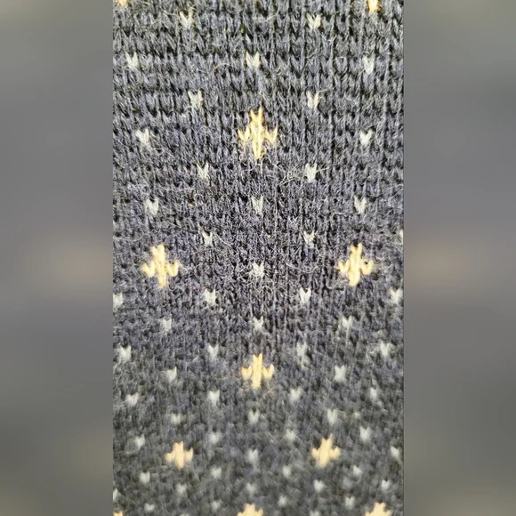 Vintage (90s) Grace Navy and Gold Button-Up Cardigan Sweater | Size Small - Picture 3 of 6